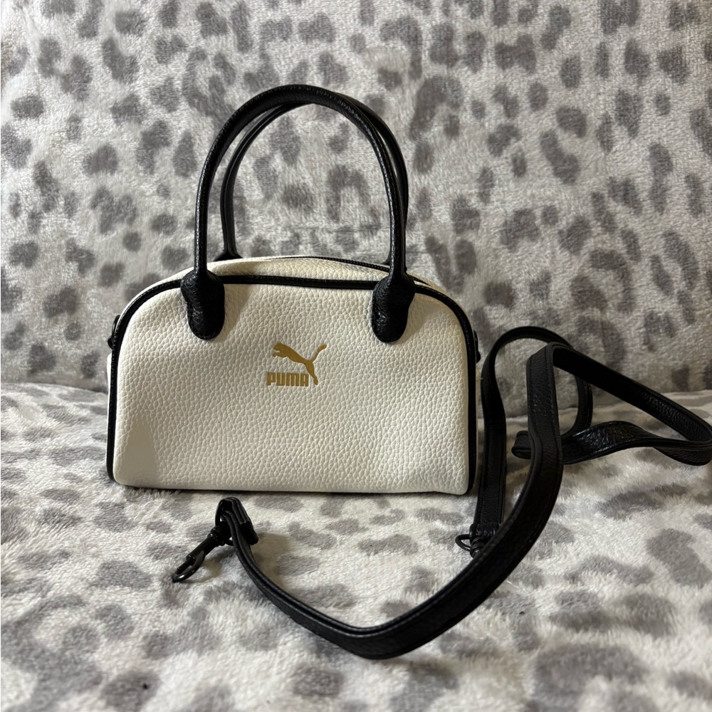 Puma Women's Cream and Black Mini Bag